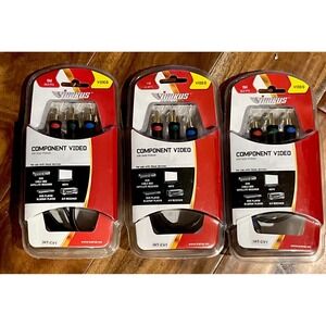 RCA Cables 3 Sets-  3 Feet RCA Video Cord RCA RGB Components Cable TV DVD